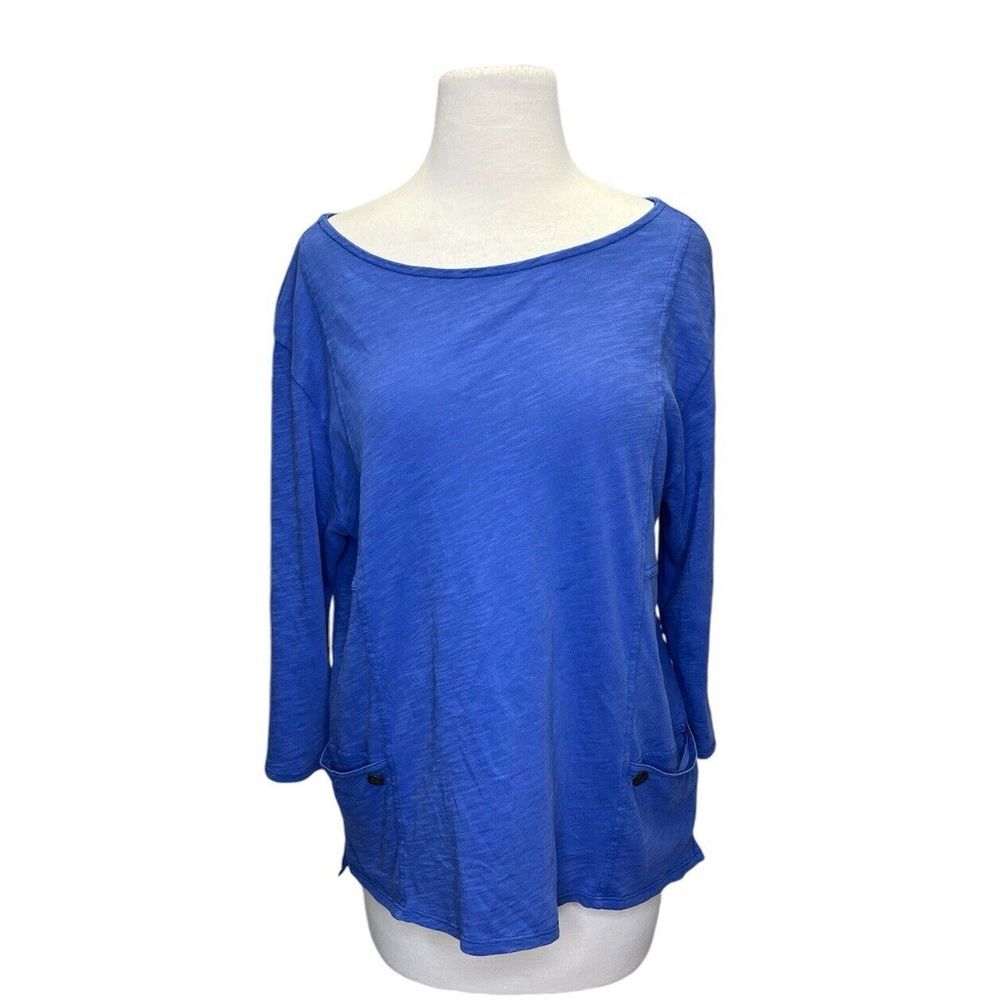 Habitat Clothes to live in Small Pocket Shirt Tunic Blue Long Sleeve Vent Cotton
